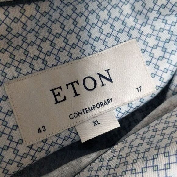 Eton contemporary fit signature twill cotton dress shirt classic men's XL - Picture 5 of 12